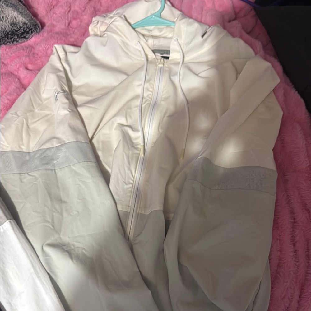 Under Armour Cream and Gray Bomber Jacket